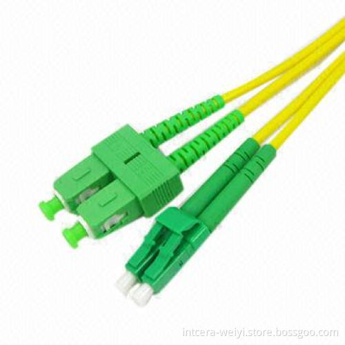 LC/APC-SC/APC SM DX Fiber-optic Patch Cord with High-precision, Cable Meters Optional